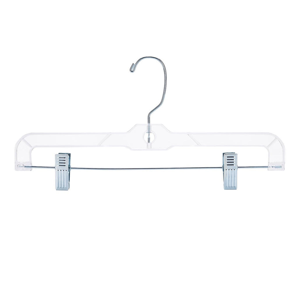 14" Clear Plastic Skirt/Pant Hangers - Pack of 20