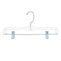 14" Clear Plastic Skirt/Pant Hangers - Pack of 20