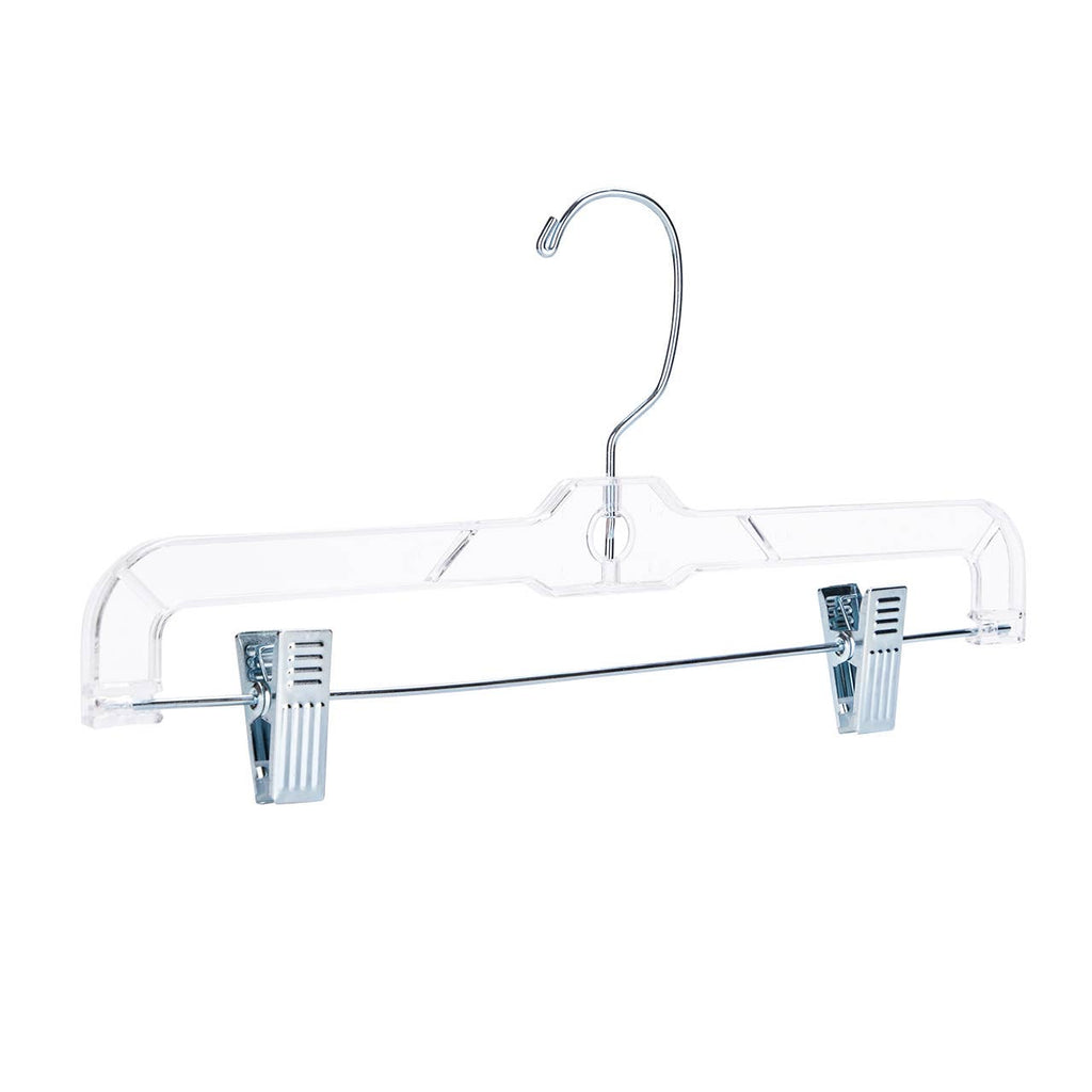 14" Clear Plastic Skirt/Pant Hangers - Pack of 20
