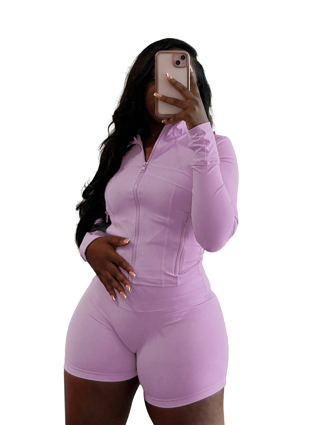 MB FASHION  Athletic Set Long-Sleeve Zip-Up Design 4068LY