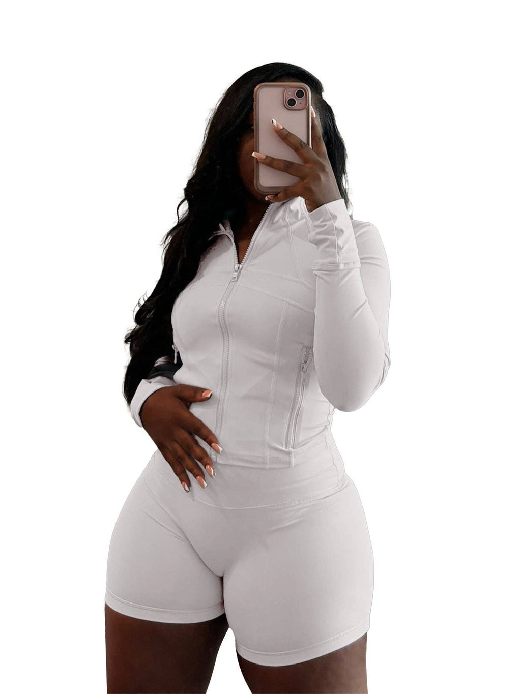 MB FASHION  Athletic Set Long-Sleeve Zip-Up Design 4068LY