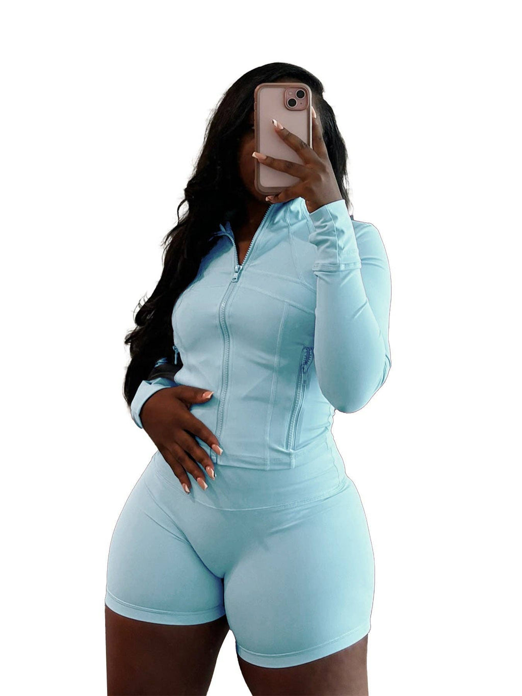 MB FASHION  Athletic Set Long-Sleeve Zip-Up Design 4068LY