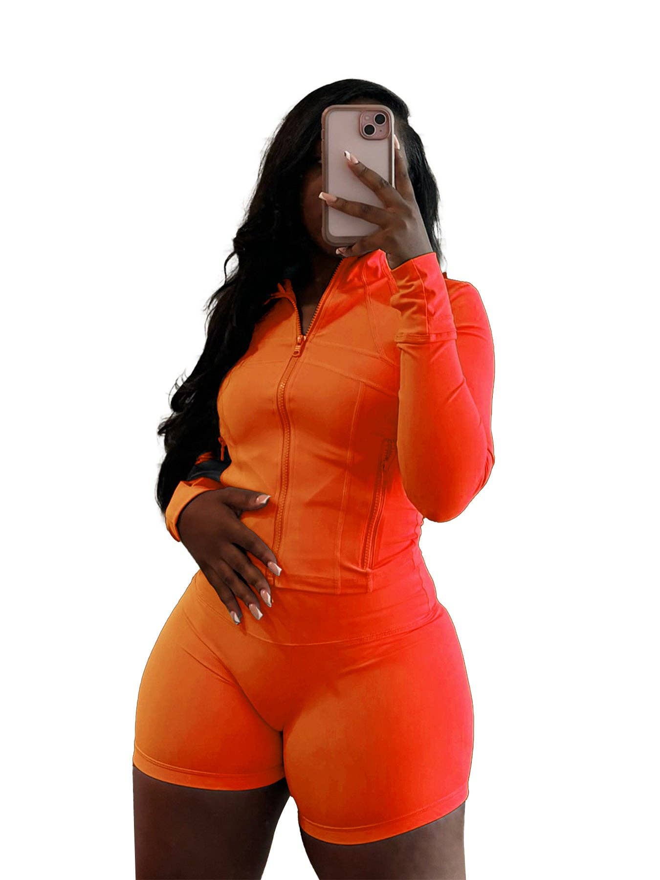 MB FASHION  Athletic Set Long-Sleeve Zip-Up Design 4068LY