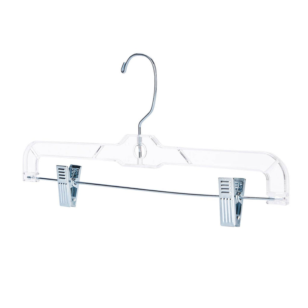 14" Clear Plastic Skirt/Pant Hangers - Pack of 20
